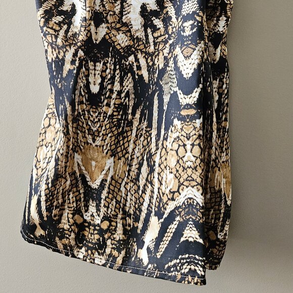 Classy Beaded Halter Neckline on luscious polyester top Size S - Picture 5 of 7